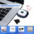 Usb Rechargeable Led Beanie Lights For Hat Diy 3 Brightness Modes Hands Free Headlamp With Rubber Pieces 2 Pack