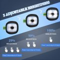 Usb Rechargeable Led Beanie Lights For Hat Diy 3 Brightness Modes Hands Free Headlamp With Rubber Pieces 2 Pack