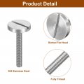 Uxcell M3x20mm Slotted Round Large Flat Head Screws 10pcs 304 Stainless Steel Decoration