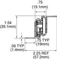 Knape Vogt 26in Undermount Pull-out Slide 130 Lb Anochrome 