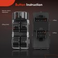 A-premium Power Master Window Switch Compatible With Pontiac Grand Prix 2004-2008 Sedan Front Driver Side Replace 10438813
