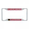 Chicago Blackhawks Team Nhl National Hockey League Metal License Plate Frame For Front Or Back Of Car Officially Licensed 
