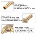 Uxcell 3 Set 5mm T Shape Hose Barb Barbed Tube Pipe Fitting Copper Connectors With Clamps