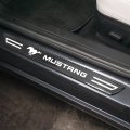 Ipick Image For Ford Mustang Real Carbon Fiber 4 Pcs Universal Door Sill Step Protector Guard Decal Plates Plate