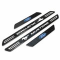 Ipick Image For Ford Mustang Real Carbon Fiber 4 Pcs Universal Door Sill Step Protector Guard Decal Plates Plate