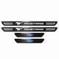 Ipick Image For Ford Mustang Real Carbon Fiber 4 Pcs Universal Door Sill Step Protector Guard Decal Plates Plate