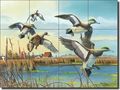 Ducks Wildlife Ceramic Tile Mural 17 X 12 75 Coming Home By Mike Brown Kitchen Shower Backsplash 