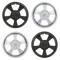 Universal Wheel Covers For 13 In Wheels Silver Abs Plastic Hubcaps With Adjustable Retaining Rings Snap On Tire Replacement