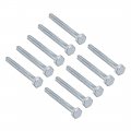 Uxcell Hex Head Screw Bolts Carbon Steel 1 4 -20x2-1 2 Fastener Grade 5 Unc 10pcs