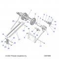 Polaris Snowmobile Torsion Spring Right Black Genuine Oem Part 7045191-329 Qty 1