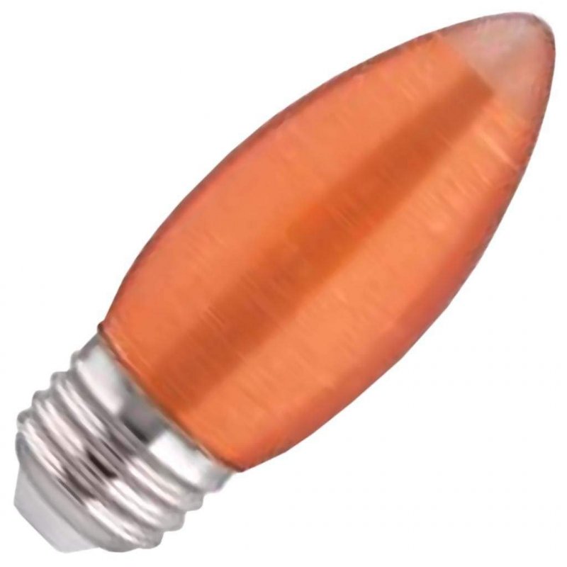 S23407 Led Light Bulb E26 Medium Screw Base C11 Shape Spun Amber Glass 2w 120v 2100k Color Temperature 100 Lumens Contemporary