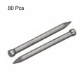 Uxcell Finishing Nails 80pcs 28mm 1-1 8 Inch Hand-drive Hardware Carbon Steel Nail Lost Head