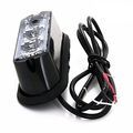 Taswk 3-led Bulb Flashing Strobe Lights For Trucks Cars Vehicle Waterproof Emergency Grill Red