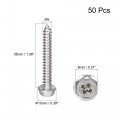 Uxcell Phillips Hex Washer Self Tapping Screws M5 X 35mm 304 Stainless Steel Flange Sheet Metal Screw 50pcs