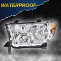 G-plus Headlights Assembly W O Blubs Compatible With 2007-2013 Toyota Tundra 2008-2017 Sequoia Bumper Headlamp Cleara Lensa
