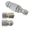 3 Different Shaped Nozzles With Sizes For 1 4 Inch Male End Pressure Washer Rotating Flat Jetting Nozzle Set Sewer Jetter To 