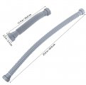 Osaladi 3pcs Sink Connecting Pipe Water Drain Extension Hose Fitting Tubing Double Teeth Drainage Fittings Plastic