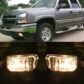 Kyyet Driving Fog Lights Lamps For Chevy Silverado 2003 2004 2005 2006 2007 Avalanche 2002-2006 Clear Lens