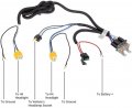 Partsam 1set H4 Headlight Relay Harness Kit For 7x6 5x7 H6054 Headlights Heat Ceramic Wiring Compatible With Pickup 88-95