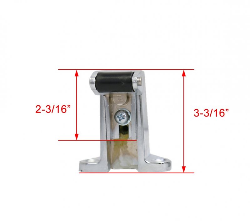 Kason K58 Series Walk-in Safety Chrome Strike Only Select Offset From Flush To 2-1 Offset -3 4 1-1 2