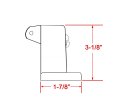 Kason K58 Series Walk-in Safety Chrome Strike Only Select Offset From Flush To 2-1 Offset -3 4 1-1 2