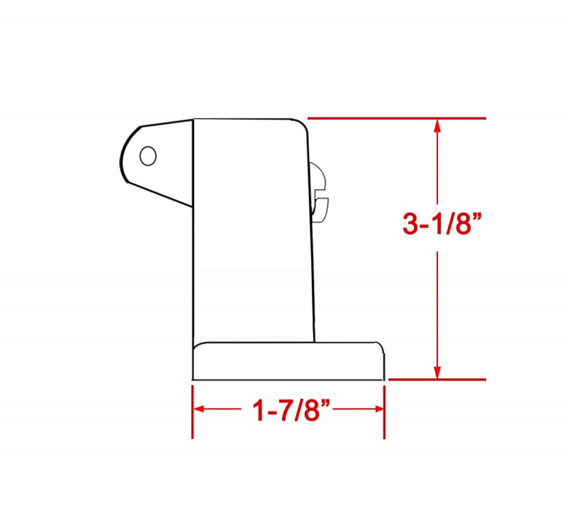 Kason K58 Series Walk-in Safety Chrome Strike Only Select Offset From Flush To 2-1 Offset -3 4 1-1 2