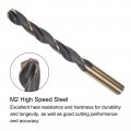 Uxcell 2pcs Jobber Drill Bits 12 5mm 0 492 Black Nitride Gold Titanium Coated M2 High Speed Steel Hss Twist For Stainless