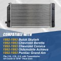 Auto Dynasty 15 16 Inches Thick Core Dpi 1341 Factory Style 1-row Cooling Radiator Compatible With Buick Skylark Chevy Beretta
