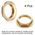4 Pcs Brass Lock Nuts Pipe Fitting G1 11 Female Hex Locknut With Silicone Washer For Kitchen Basin Sink Plumbing 1 In Size
