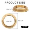 4 Pcs Brass Lock Nuts Pipe Fitting G1 11 Female Hex Locknut With Silicone Washer For Kitchen Basin Sink Plumbing 1 In Size