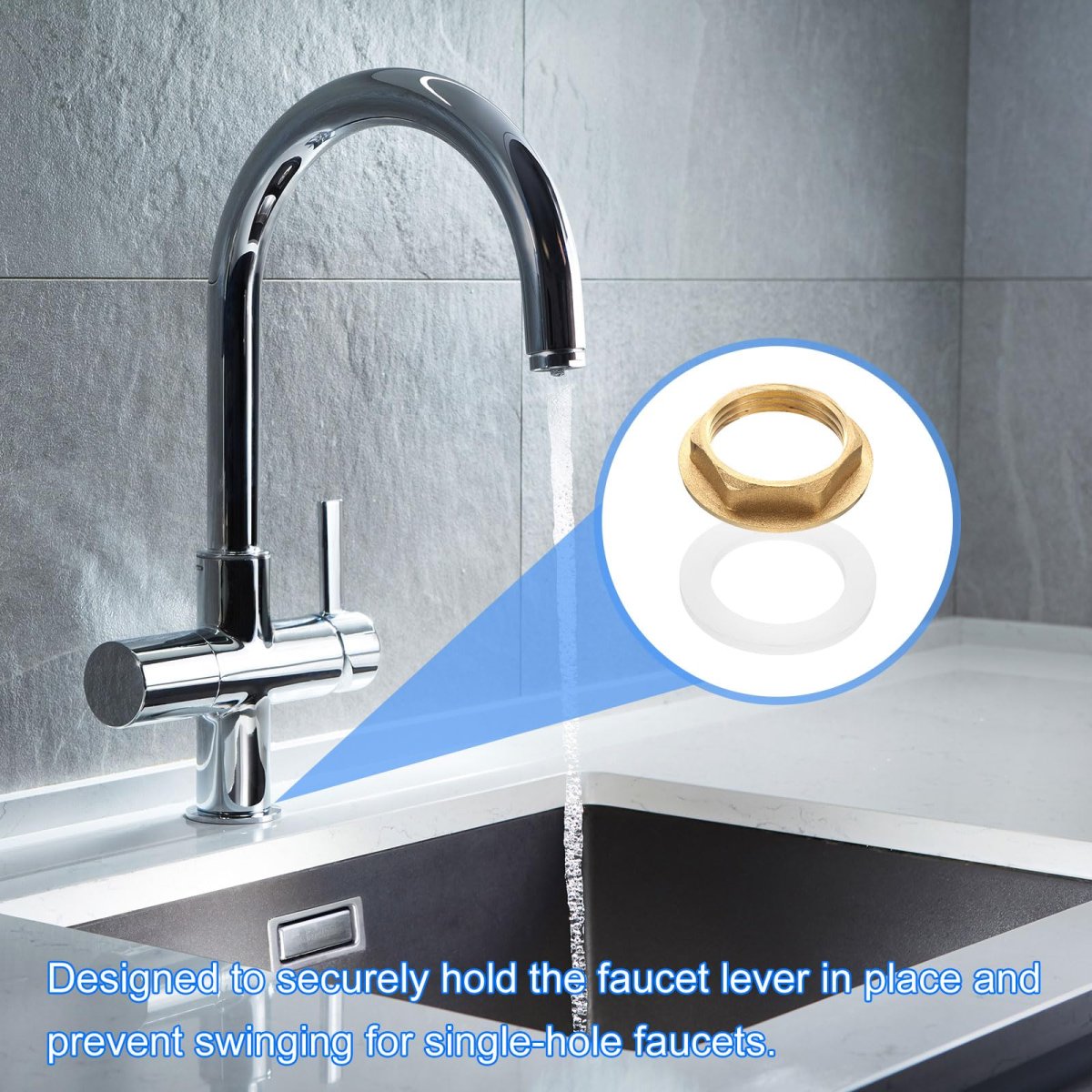 4 Pcs Brass Lock Nuts Pipe Fitting G1 11 Female Hex Locknut With Silicone Washer For Kitchen Basin Sink Plumbing 1 In Size