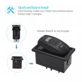 Mictuning Mh002 2pcs Rocker Switch Holder Panel Housing Kit Fireproof Abs Plastic Black 1 Pack