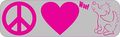 10in X 3in Peace Love Woof Magnet Magnetic Car Truck Vehicle Bumper Magnets By Stickertalk 