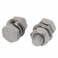 Uxcell 5 Set M8x16mm 316 Stainless Steel Hex Bolts W Nuts And Washers Assortment Kit