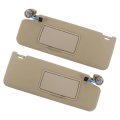 Driver And Passenger Side Sun Visor Beige With Mirror Light Replacement For Honda Pilot 2017-2021 Ridgeline 2018-2020 