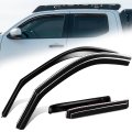 Auto Dynasty Window Visors For 2024-2026 Toyota Tacoma Double Cab Crew 4pcs Front Left Right Tape-on Deflectors Rain Guards Sun 
