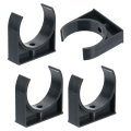 4pcs Pvc Water Pipe Clamps Clips U-shaped Tubing Hose Buckles Irrigation Tube Holder For 75mm Od Tv Trays Hanger Support Black 