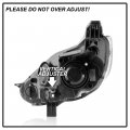 Acanii For 2014-2018 Ford Fiesta S Se St Black Housing Headlight Headlamp Assembly Replacement Right Passenger Side