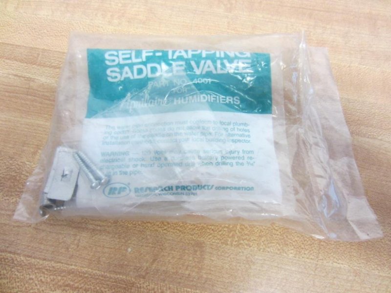 4001 Aprilaire Replacement Humidifier Self Tapping Saddle Tap Water Valve By