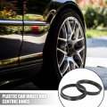 4pcs Plastic 67 1mm Od To 60 Id Car Hub Centric Rings Wheel Bore Center Spacer Black