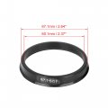 X Autohaux 4pcs Plastic 67 1mm Od To 60 Id Car Hub Centric Rings Wheel Bore Center Spacer Black