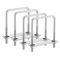 4sets 304 Stainless Steel Square U-bolts 3 15 80mm Inner Width 4 72 120mm Length M8 With Nuts Frame Plate Gasket For 