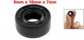 Uxcell Metric Rotary Shaft Oil Seal 8x16x7mm Tc Double Lips Rubber Black