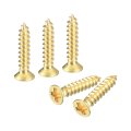 120pcs Brass Wood Screws M2 X 10mm Phillips Flat Head Self Tapping Woodworking Screw For Door Hinges Wooden Furniture Home 