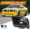 Ocpty Headlight Assembly Pair Replacement For 2005-2009d For Mustang Black Housing Clear Lens Bulbs Not Included