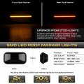 10pcs Top Roof Running Led Lamps Kit For 2003-2009 Hummer H2 Smoked Tinted Lens Left Driver Right Passenger Side Pair Set