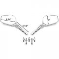 Krator Chrome And Black Skeleton Hand Mirrors Universal Motorcycle Cruiser M8 M10 H-d Black