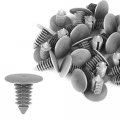 30pcs 9mm Hole Dia Plastic Bolt Rivets Fastener Mudguard Bumper Retainer Clips Gray For Car 