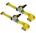 Mytee Products 2 Pack X 12 Auto Retractable Ratchet Straps For E-track Tie Down With 3300 Lbs Breaking Strength Self Ratcheting 