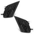 Front Bumper Grille Vent Insert Outer Fog Light Hole Cover Pair For Lx Nx300 Base F Sport Luxury 2018 2021 Gloss Black 